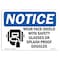 Signmission OSHA Sign, Wear Face Shield With With Symbol, 10in X 7in Rigid Plastic, 10" W, 7" H, Landscape OS-NS-P-710-L-19004 - alternate 1